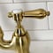 Kingston Brass Bridge Kitchen Faucet with Brass Sprayer, Brushed Brass KS7757BALBS - alternate 6
